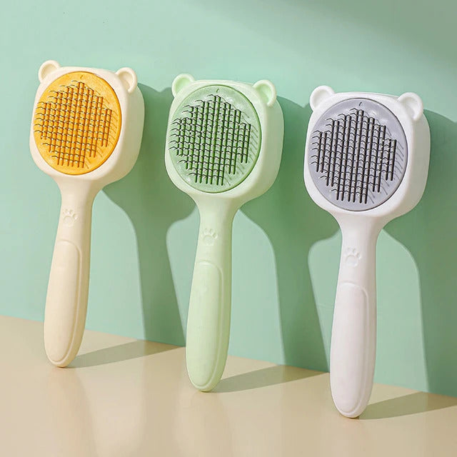 Bear Face Button Brush for Pets