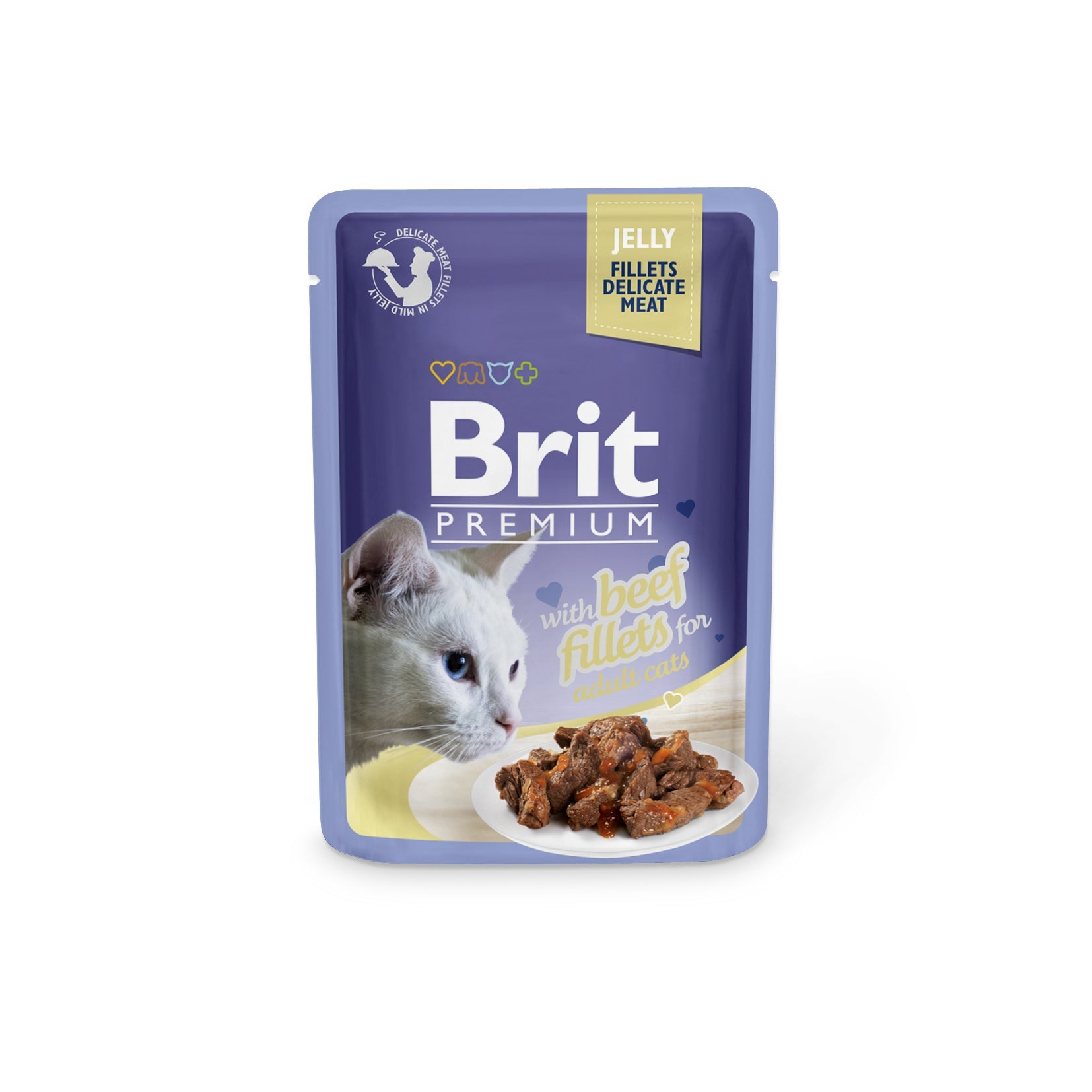 Brit Jelly Pouch Beef Fillets 85g