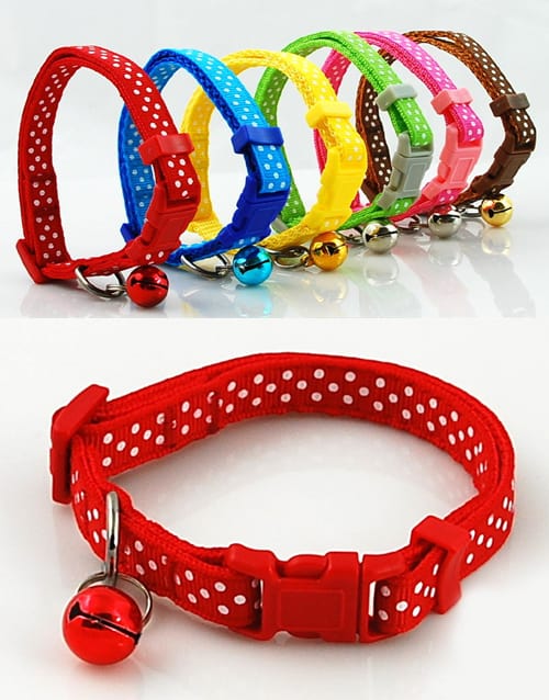 Cat Polka Dot Collar with Bell