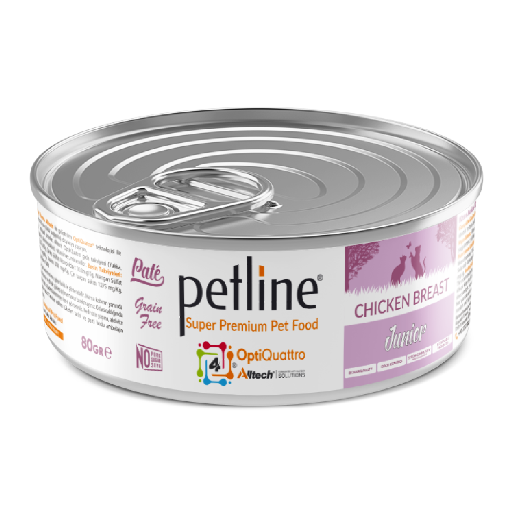 Petline Chicken Breast Kitten Wet Food Tin - 80g