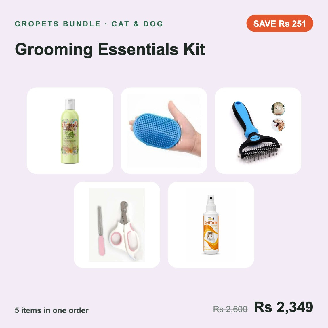 Grooming Essentials Kit bundle